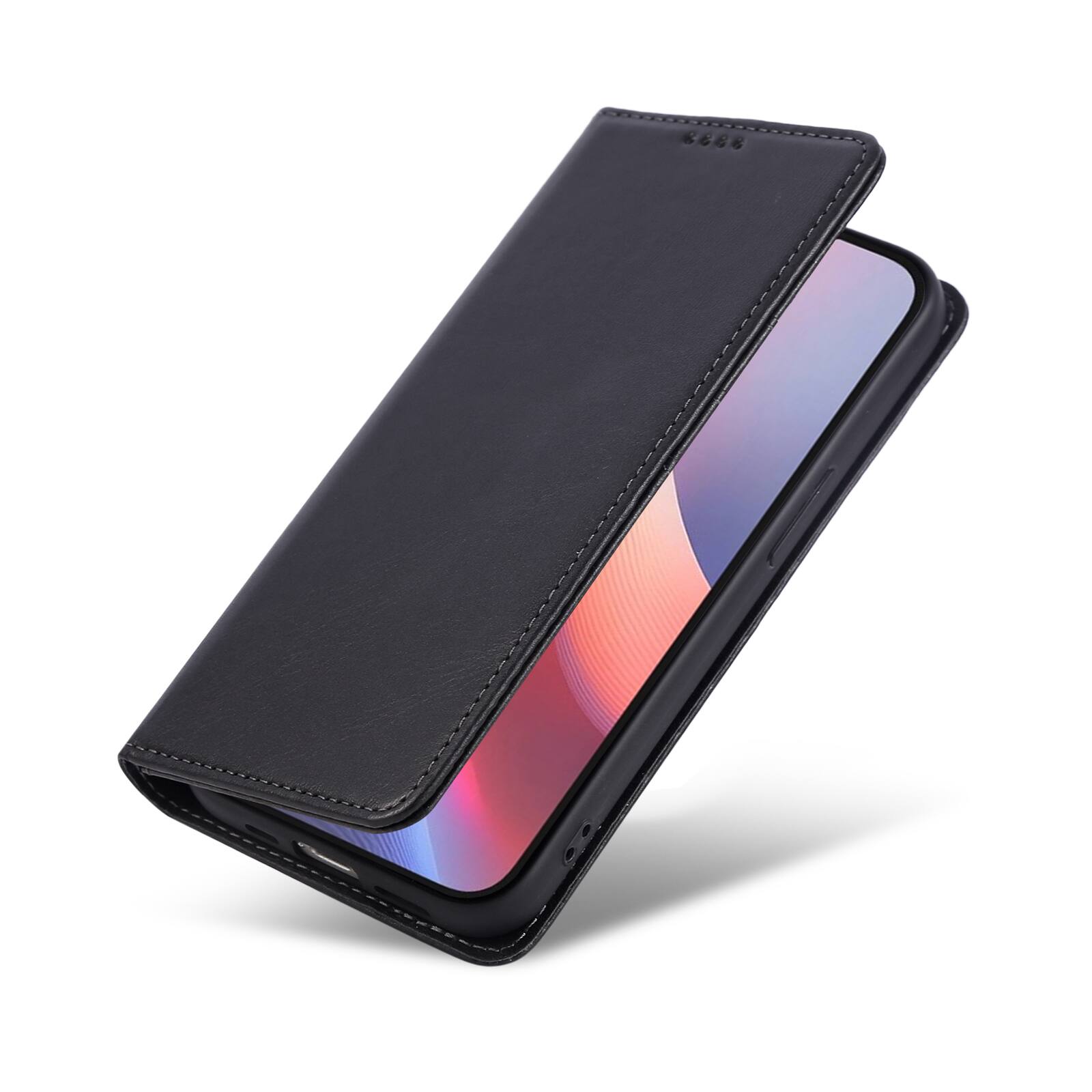 Left. Dteck - Case for Apple iPhone 17e / 16e,Wallet Case with Card Holder for Women Men,Shockproof PU Leather Flip Kickstand Cover - Black.
