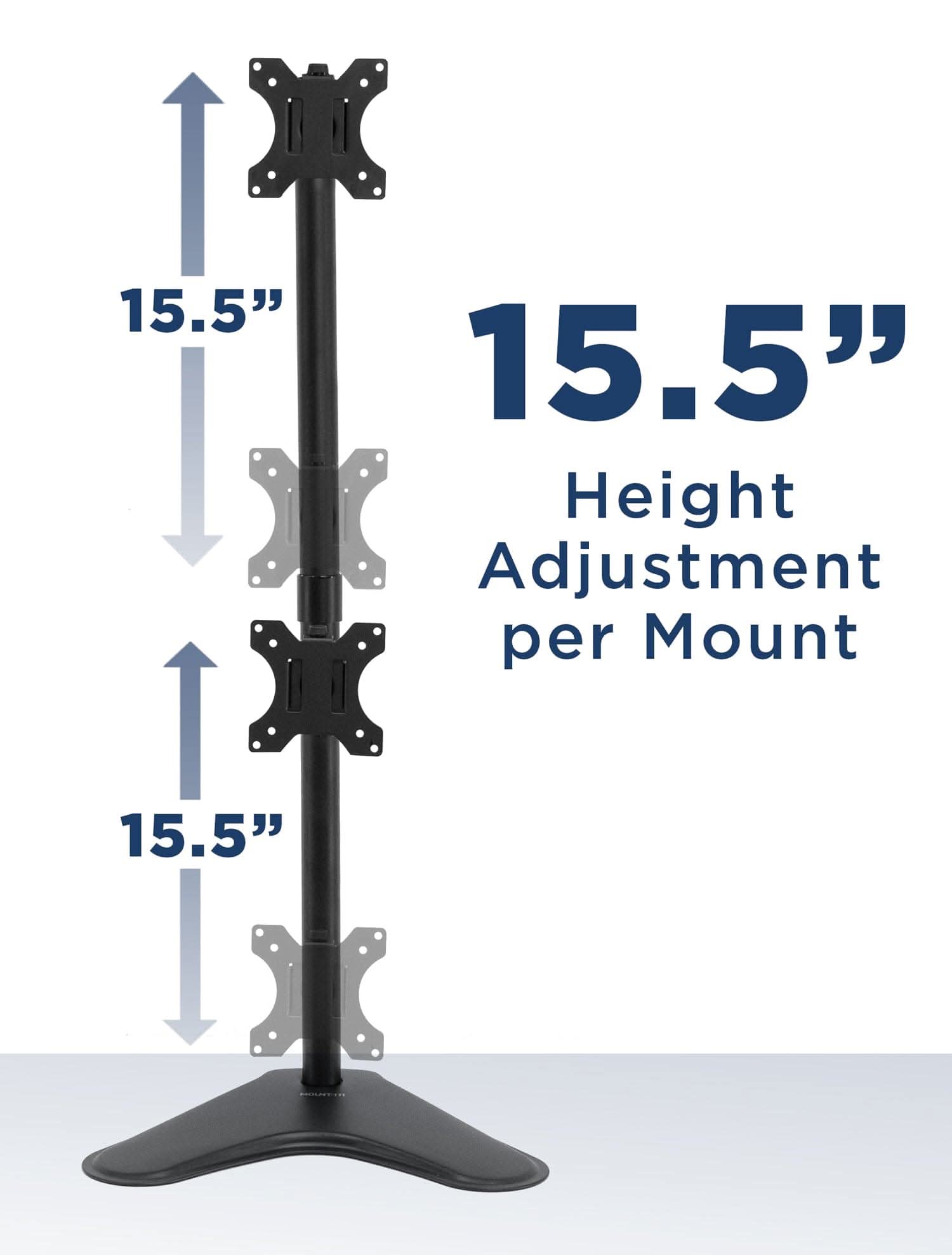 15.5" Height Adjustment per Mount