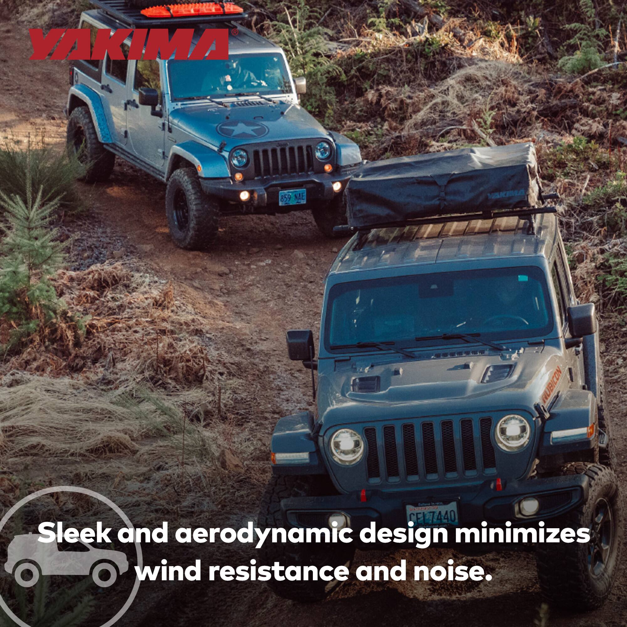 YAKIMA

Sleek and aerodynamic design minimizes wind resistance and noise.
