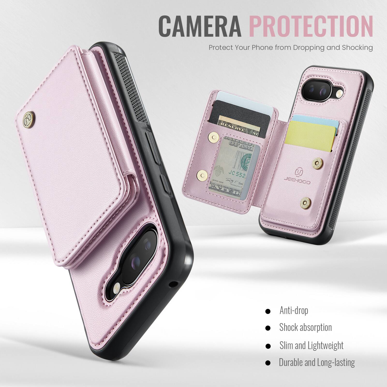 CAMERA PROTECTION  
Protect Your Phone from Dropping and Shocking  

Anti-drop  
Shock absorption  
Slim and Lightweight  
Durable and Long-lasting