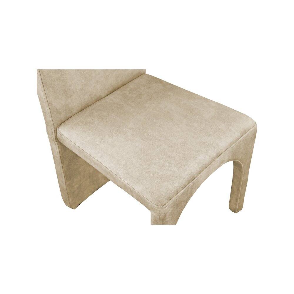 Alt View 3. Meridian Furniture - Summer Beige Velvet Dining Side Chair, Set of 2 - Beige.