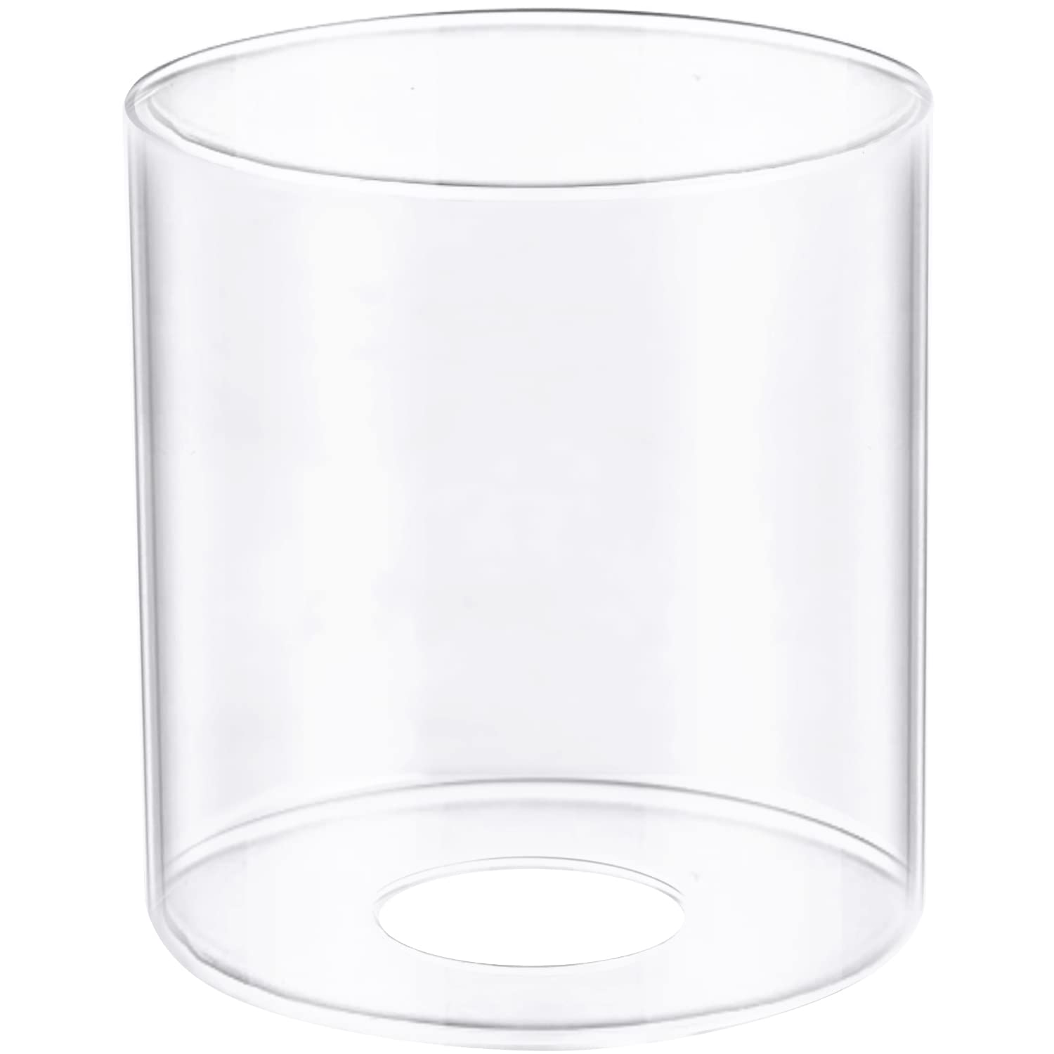 Comfort Essence - Pack Alabaster Glass Lamp Shade Cylinder Replacement With nch Fitter Opening For Pendant Light Desk Wall - Clear