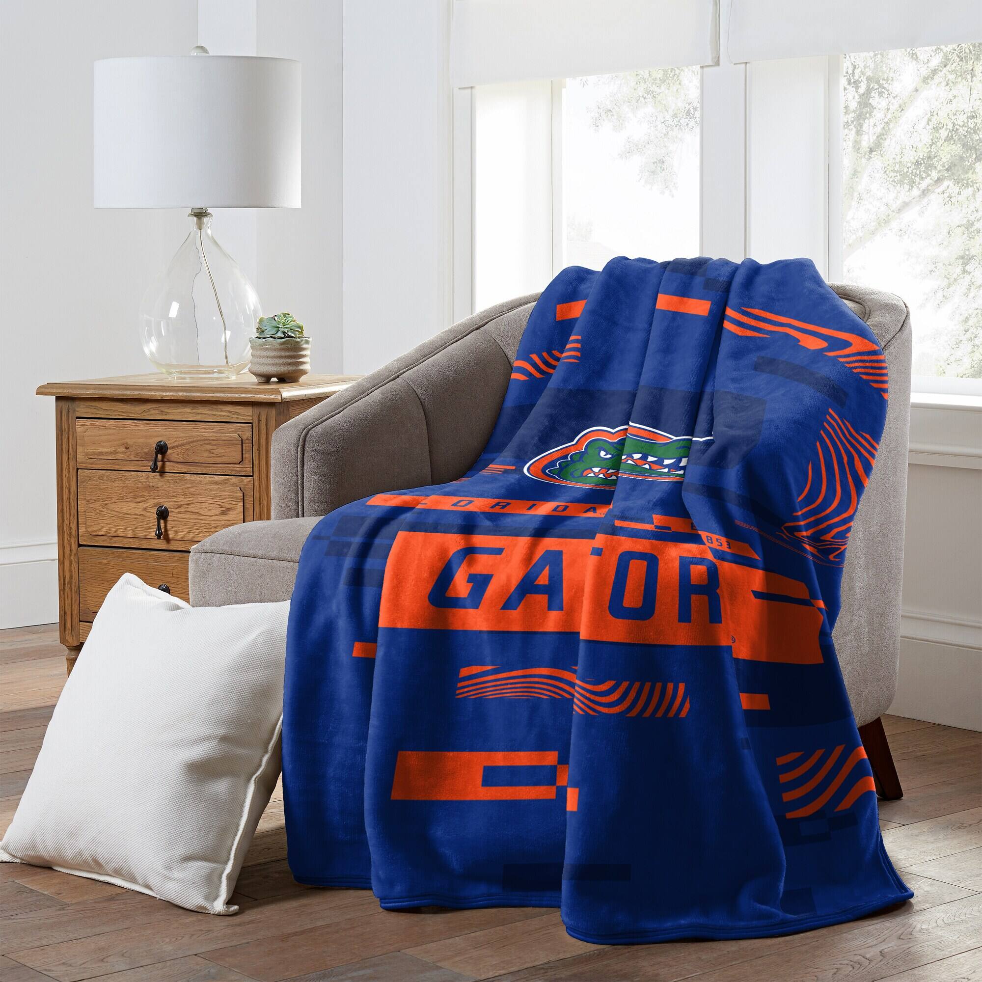 Alt View 2. Northwest - Florida Gators 50" x 60" Digitize Raschel Throw Blanket - Blue.