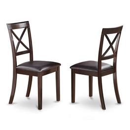 East West Furniture - 3 PC Kitchen Table-Kitchen Table and 2 Dining Chairs - Cappuccino