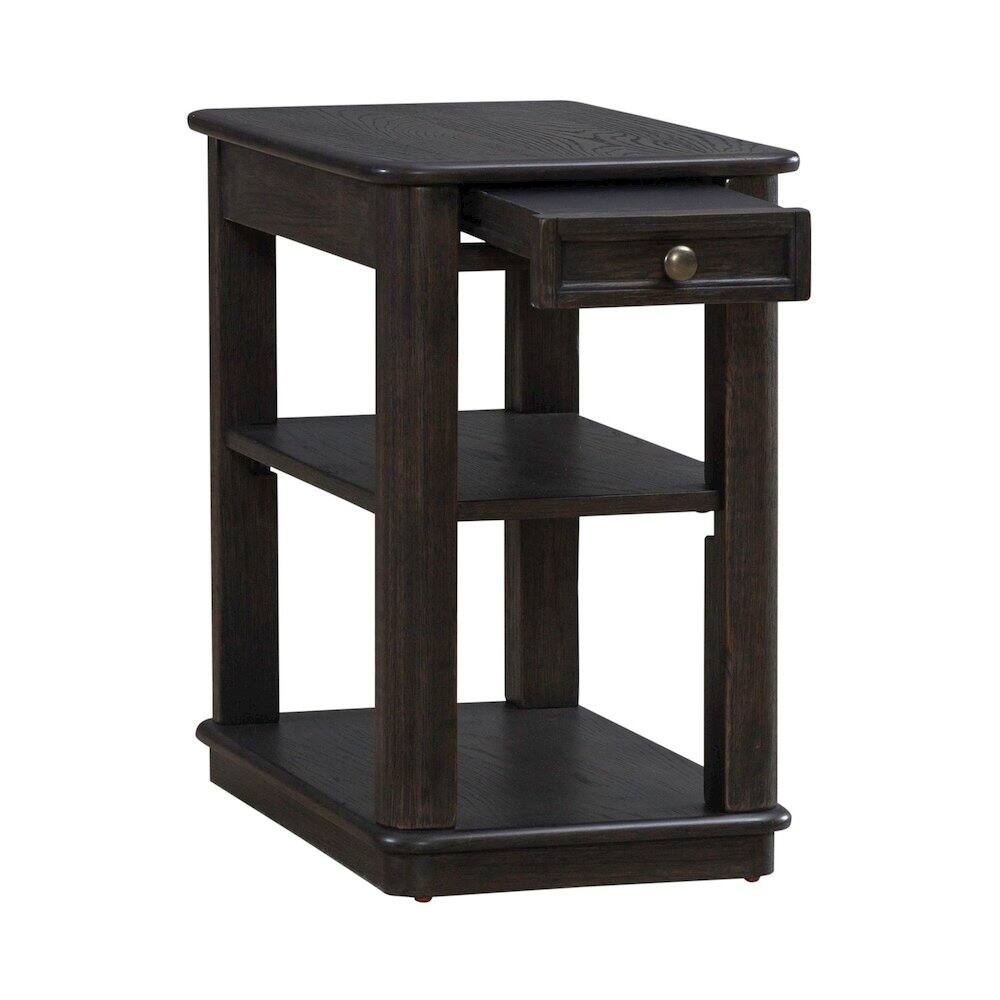 Angle. Liberty Furniture Industries - Wallace Chair Side Table for Living Room - Aged Oak - Aged Oak.