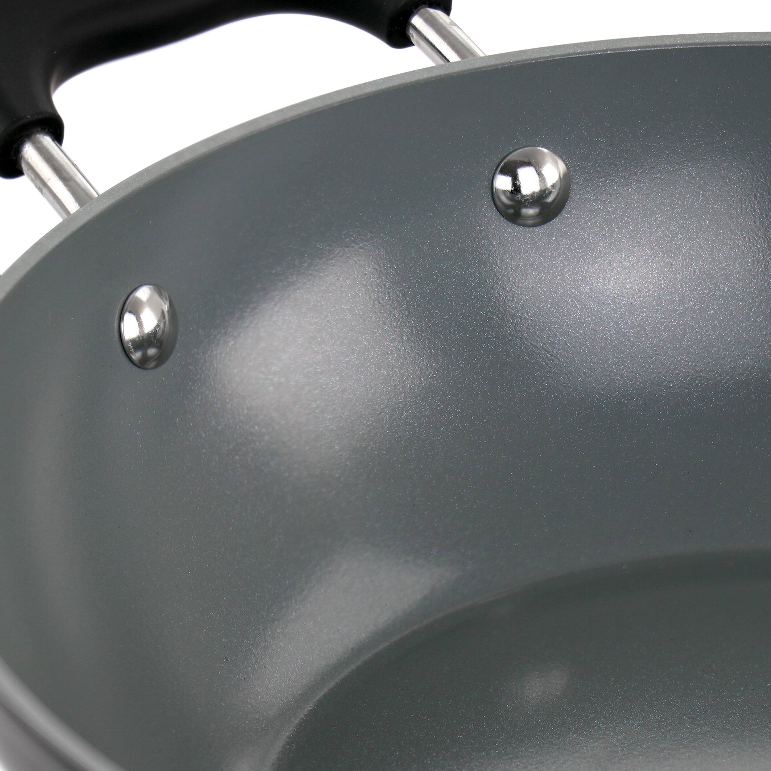 Alt View 5. Kenmore - Kenmore Arlington 11 Inch Nonstick Aluminum Wok in Black Diamond - Black.