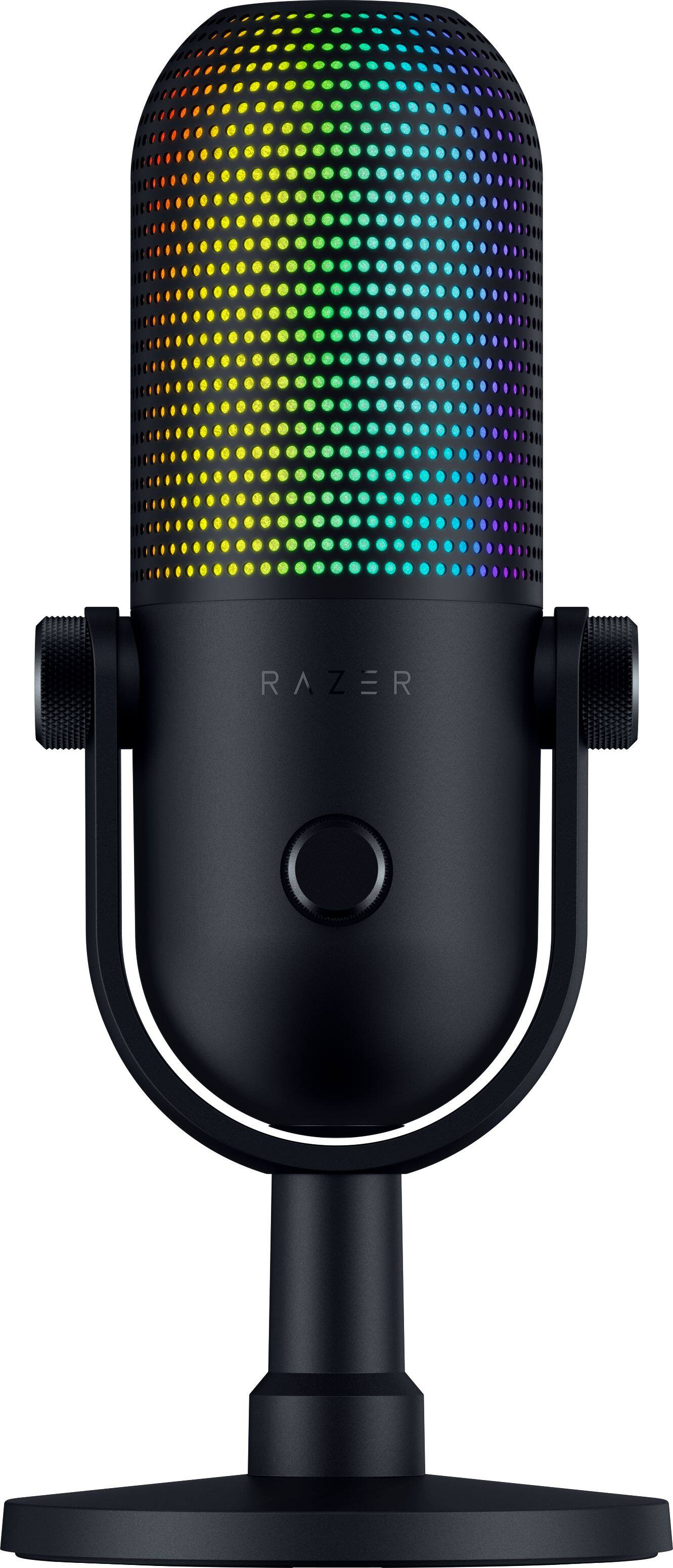 Alt View 21. Razer - Seiren V3 Chroma Condenser USB Microphone - Black.