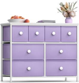 Sorbus - 8 Drawer Fabric Dresser for Bedroom, Hallway Fabric Bins - Purple