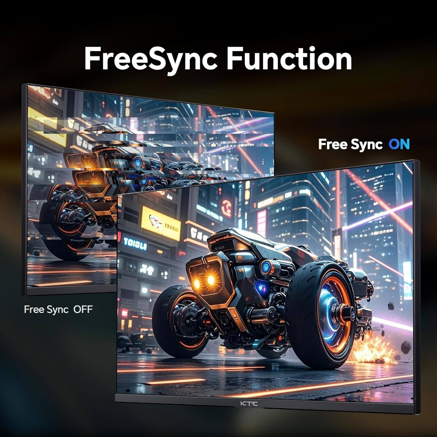 FreeSync Function  
Free Sync ON  
Free Sync OFF  
KTC
