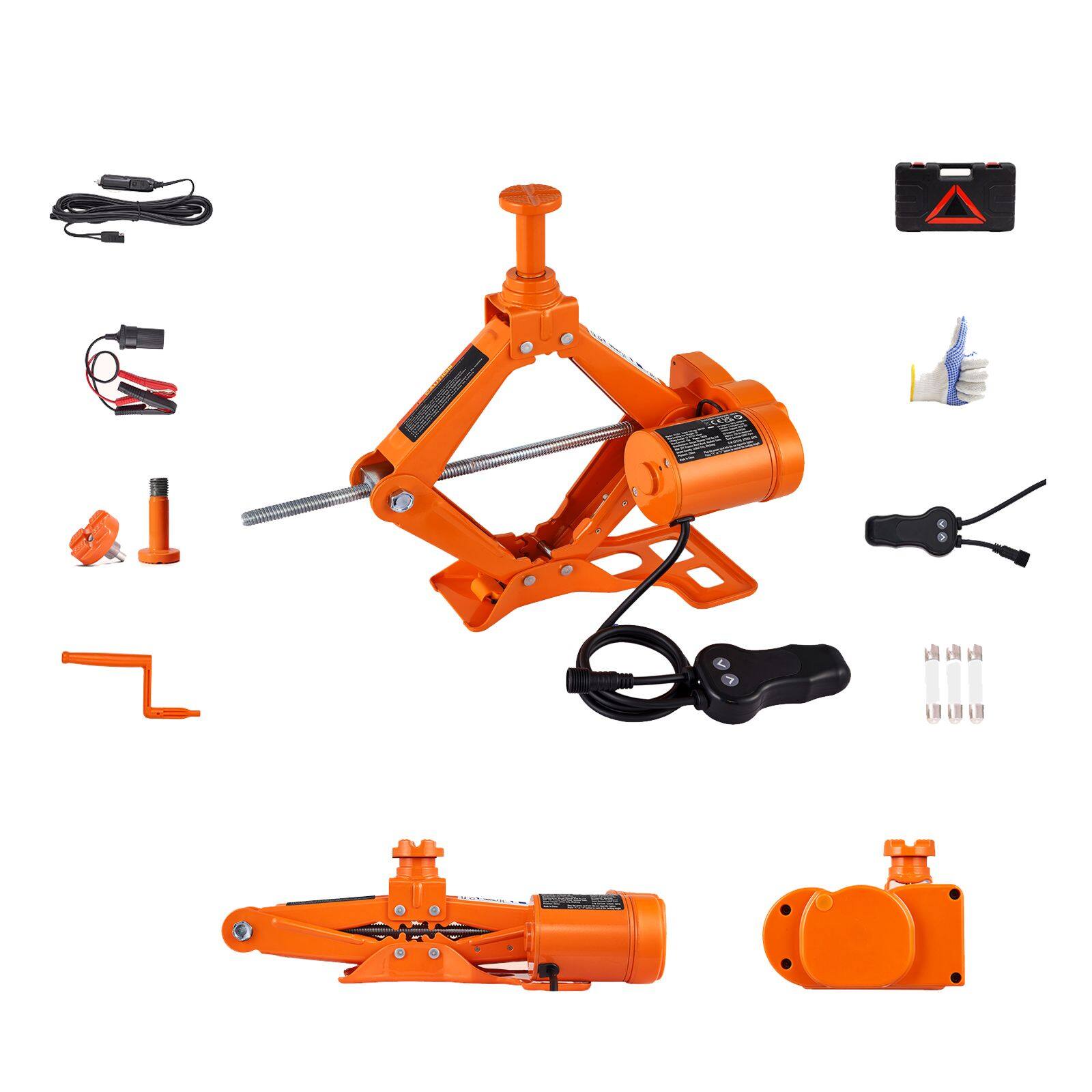 Alt View 2. Loheer - Loheer Electric Car Jack 3 Ton 12V Automatic Scissor Lift with Remote Control for Sedan and SUV Tire Change.