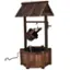 Alt View 1. Costway - Garden Rustic Wishing Well Water Fountain Wooden Outdoor Electric Backyard Pump - Brown.