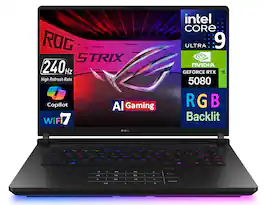 ASUS - ROG Strix Gaming Laptop (Ultra 9- 275HX, 32GB, 2TB PCIe SSD, 16.0 (2560x1600), RTX 5080, Win 11 Pro) - Off Black