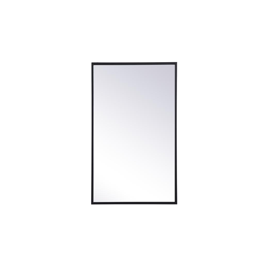 Alt View 4. Elegant Decor - Metal mirror medicine cabinet 17 inch x 28 inch in Black - Black.
