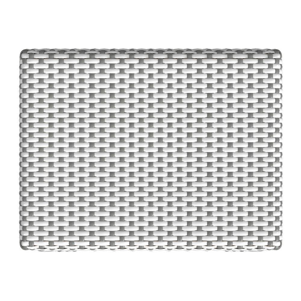 Angle. Butler Specialty - Robias Rectangular Rattan 30" Bar Stool - Gray And White Dot.