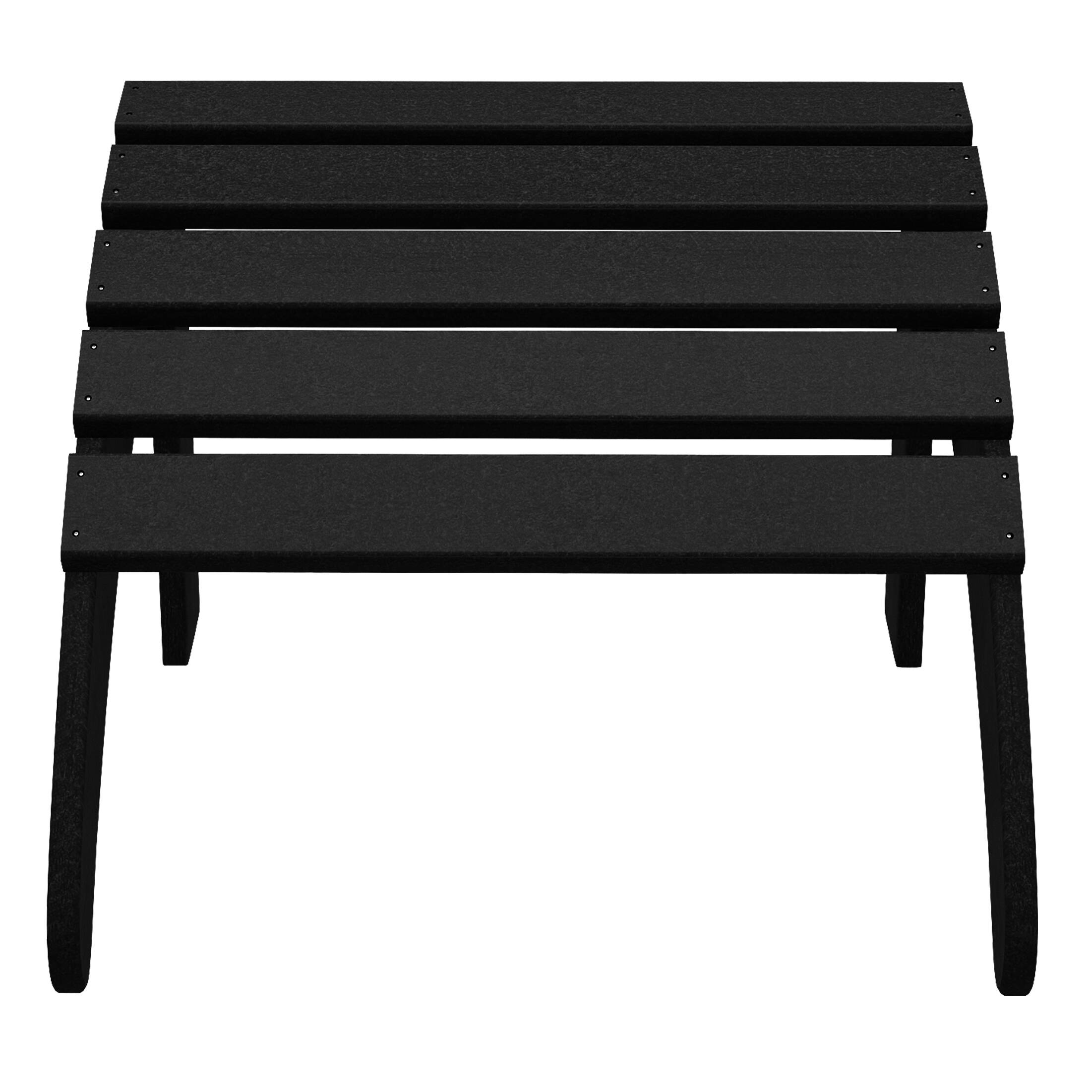 Alt View 6. WestinTrends - WestinTrends Highland 4-Piece Outdoor Patio HDPE Adirondack Chairs With Ottomans and Cup Holder Set - Black.