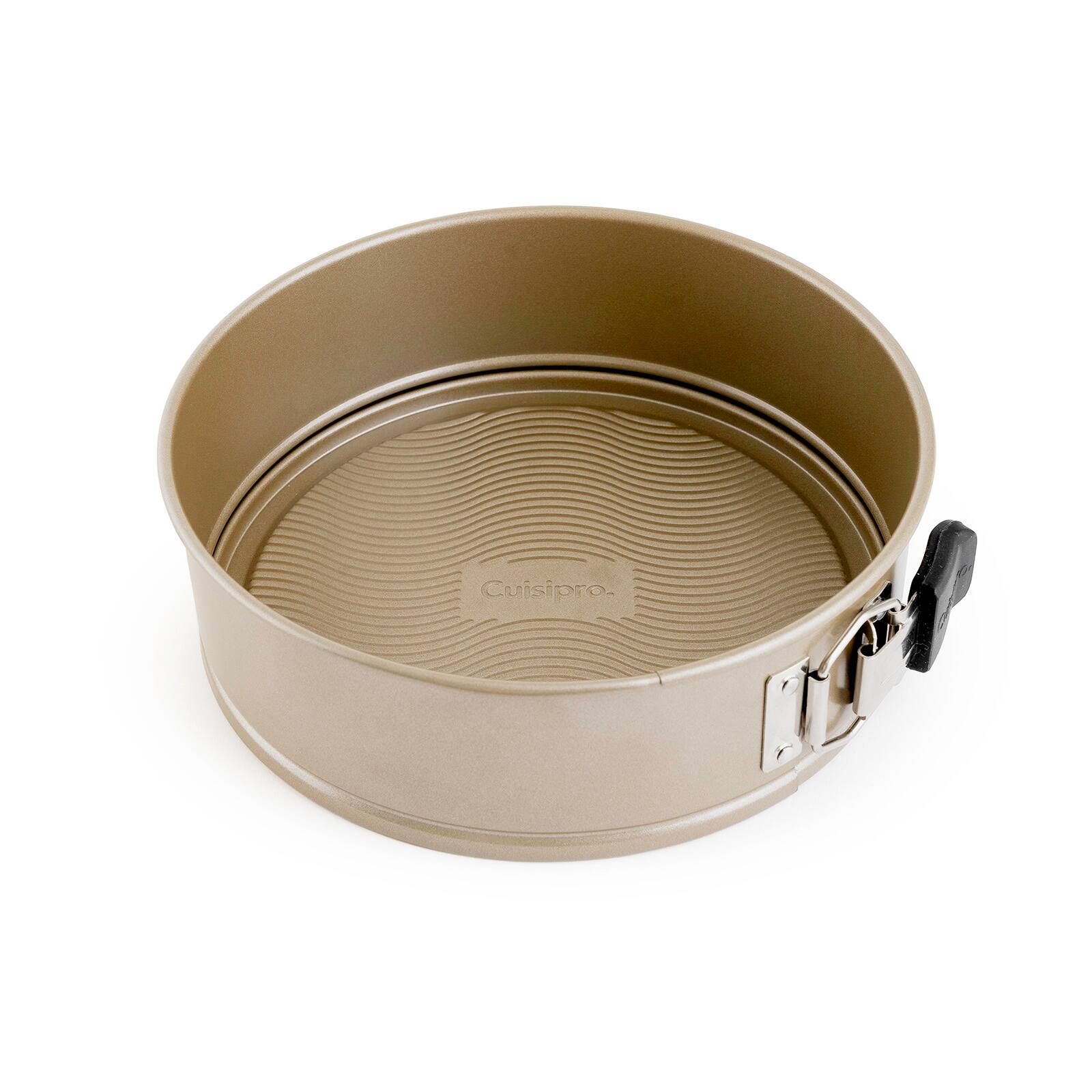 Front. Cuisipro - Nonstick Springform Pan with Wave Pattern, Champagne - Beige.