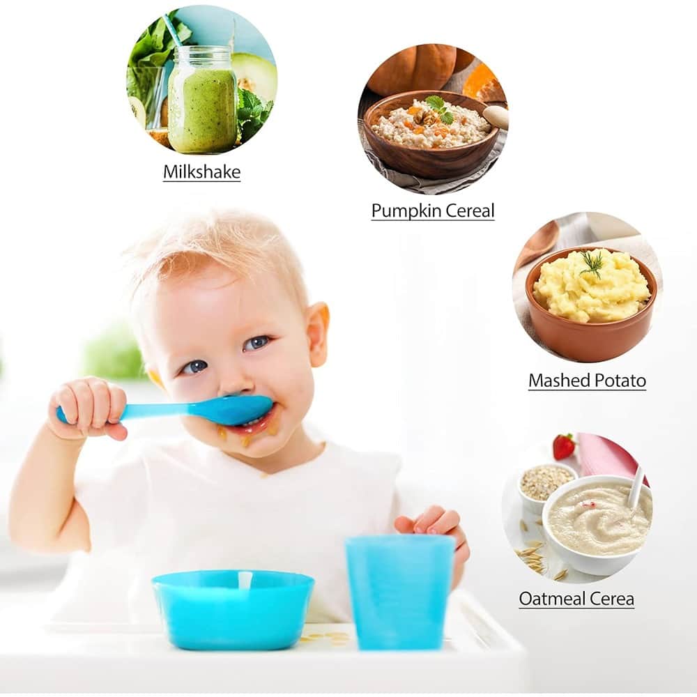 MOSZAR LLC - 14-Cup Food Processor – 500W, 2 Stainless Steel Bowls, 4 Blades