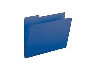 Alt View 3. Smead -  50% Recycled File Folder, 1/3-Cut Tab, Letter Size, Dark Blue, 25/Box  - Dark Blue.