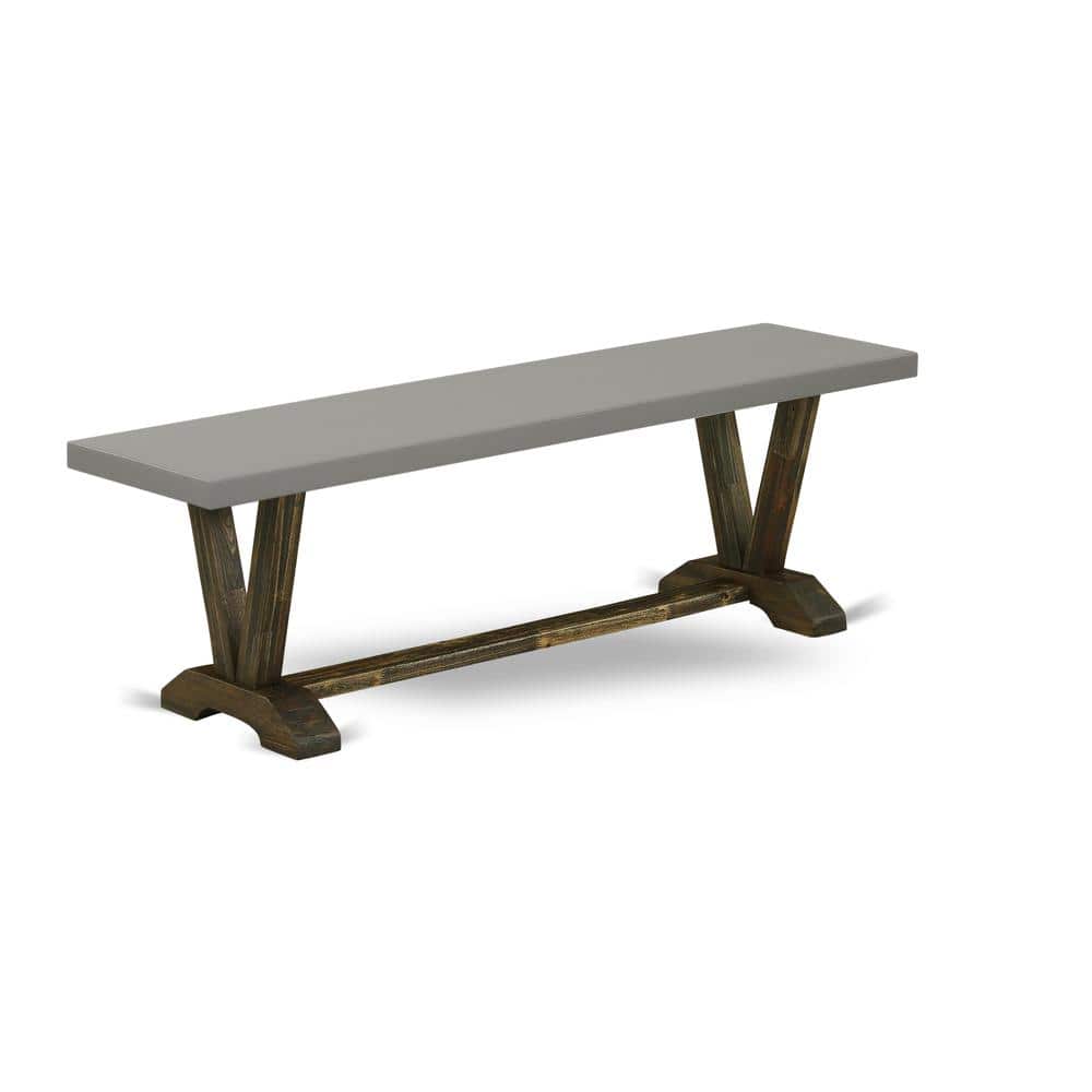 East West Furniture - V2-796 3 Piece Kitchen Table Set - 1 Cement Kitchen Table and 2 Small Wood Bench - Stable and - Multi-Color price history on PriceWatchPro