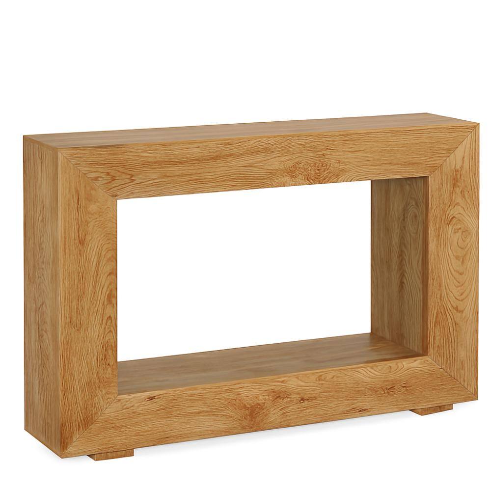 Front. Hivvago - Modern Farmhouse 47-inch Long Entryway or Sofa Table in Brown Wood Finish - Brown.