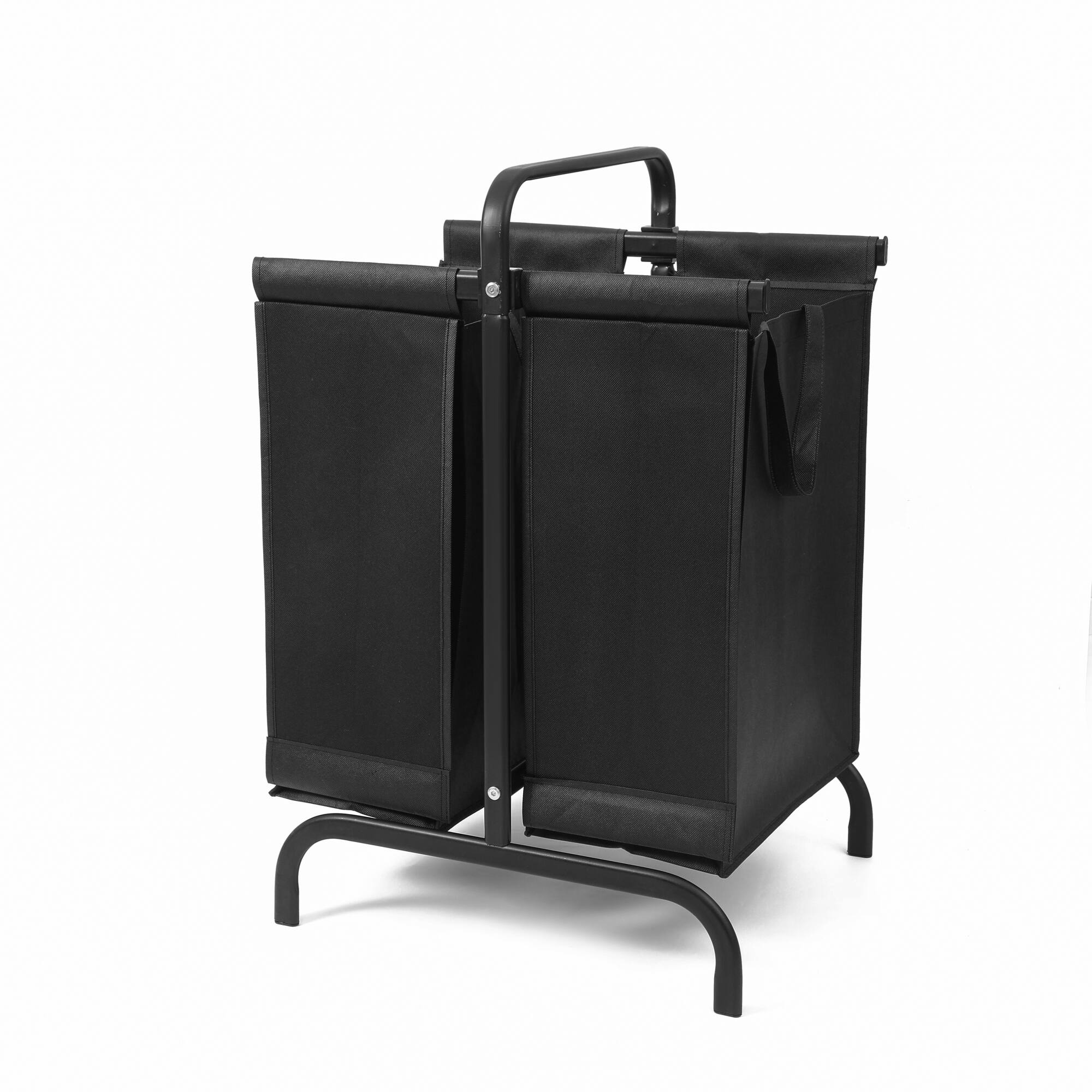 Alt View 6. ELEMENT ACE - Large Two-Tier Laundry Hamper with Sorting Cards and Lid for Efficient Clothes and Toys Storage - Black.