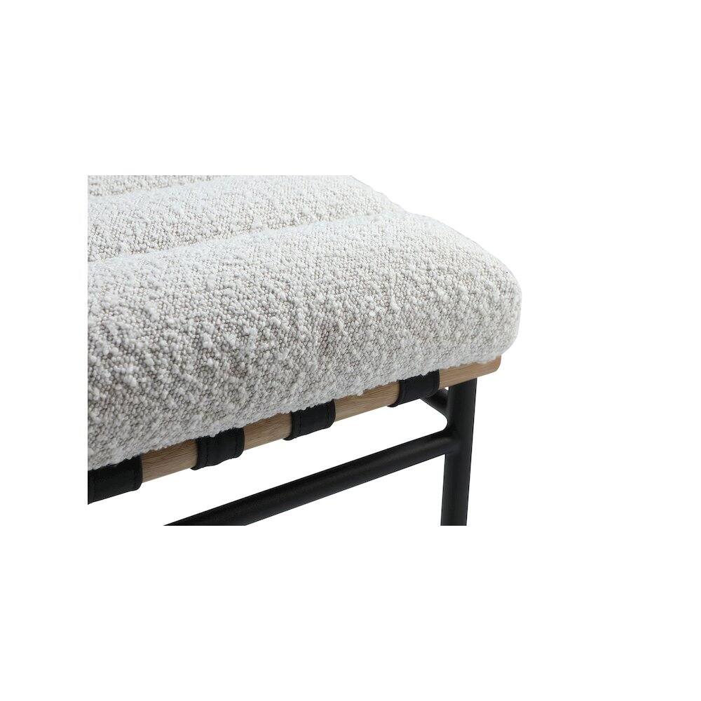 Alt View 3. Meridian Furniture - Burke Cream Boucle Fabric Dining Chair, Set of 2 - Beige.