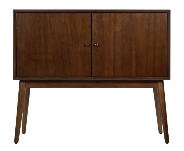 Alt View 3. Adore Decor - Adore Decor Brookline 2 Door Storage Cabinet, Walnut Brown - Walnut Brown.