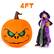 Alt View 17. Costway - 4 FT Halloween Inflatable Pumpkin Large Blow up with Build-in LED Light - Orange.