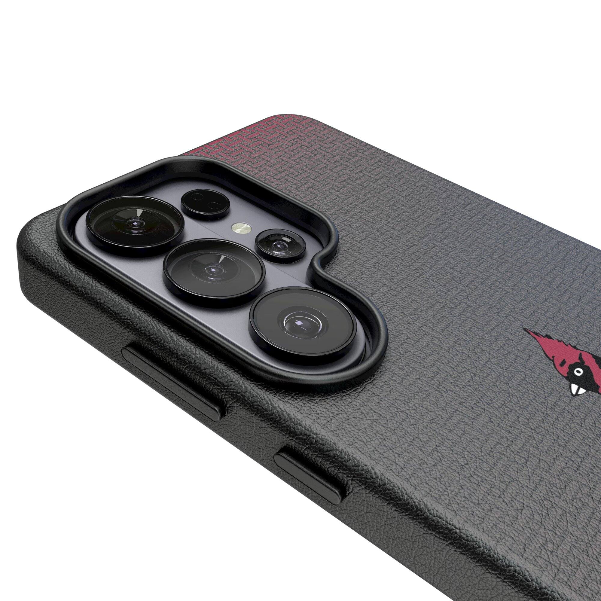 Alt View 2. Keyscaper - Chicago Cardinals Historic Collection 1947-1959 Galaxy Magnetic Bump Case - S24 Plus - Black.