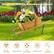 Decorative Wooden Wheelbarrow Planter: Sturdy, Easy Multiple Use, Structure, Large Space, Movement, Easy Assembly