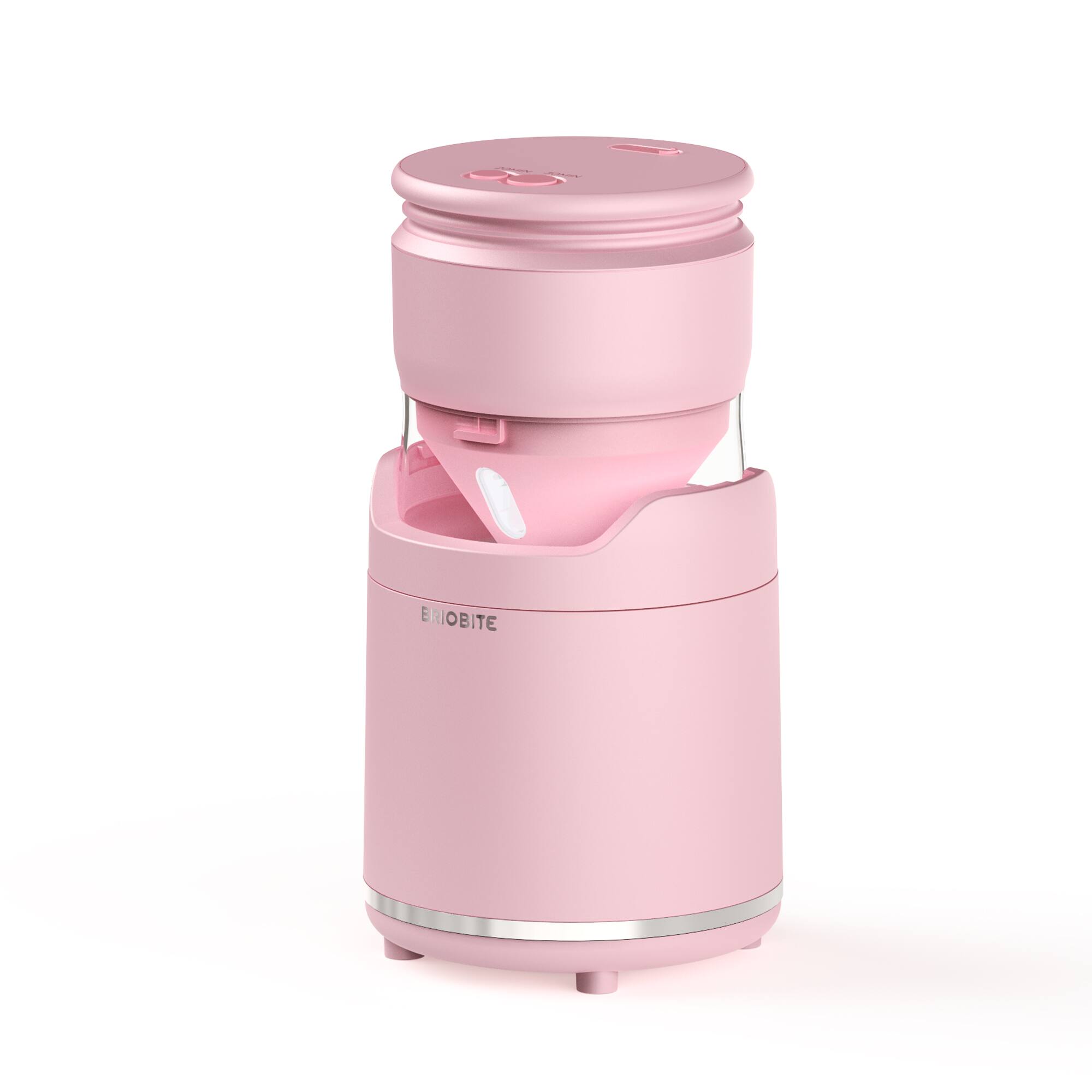 Alt View 6. BRIOBITE - Portable USB-C Rechargeable Ice Cream Maker-Electric Machine for Gelato,Milkshakes&Sorbet,1-2 Servings,Easy to Clean - Pink.