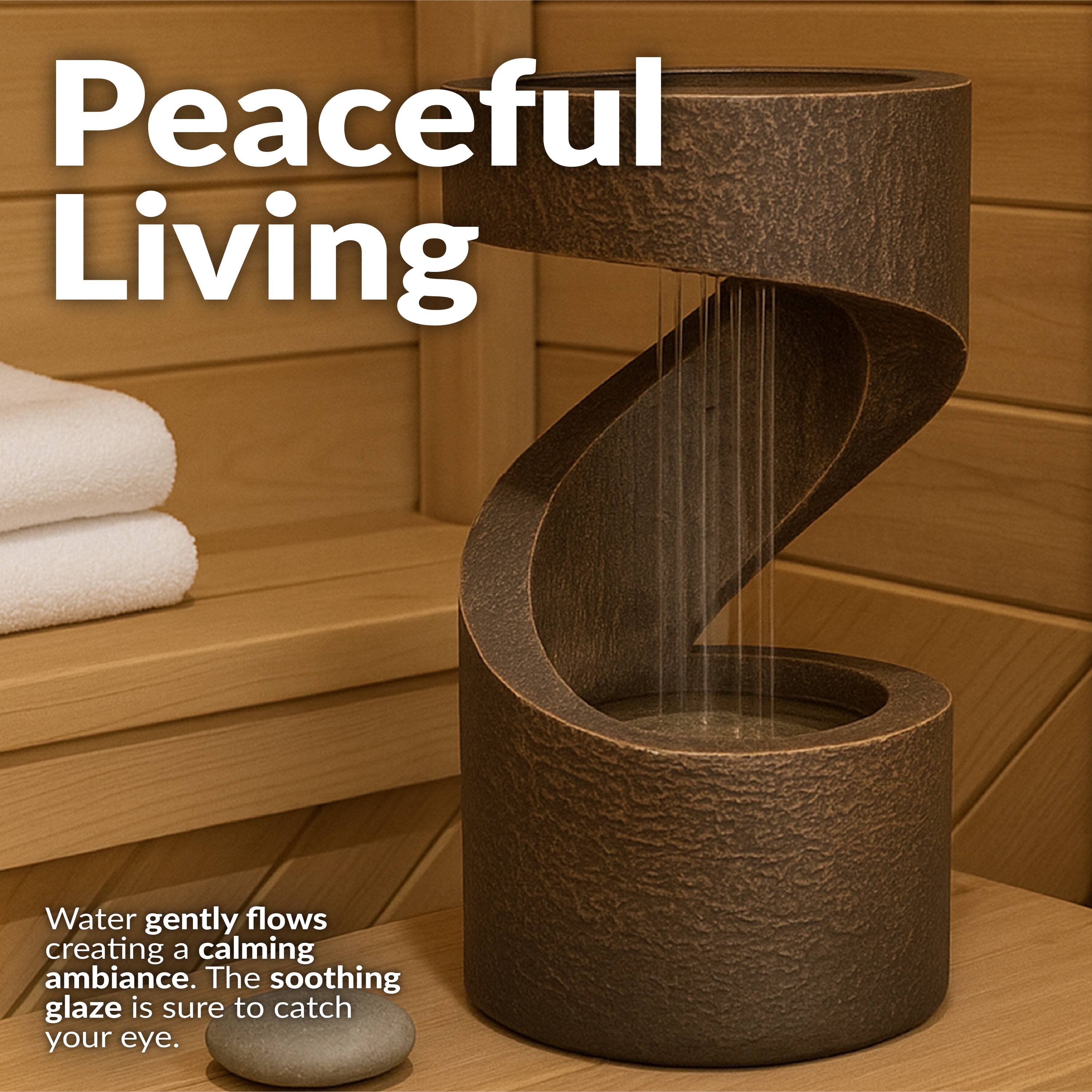 Peaceful Living

Water gently flows creating a calming ambiance. The soothing glaze is sure to catch your eye.