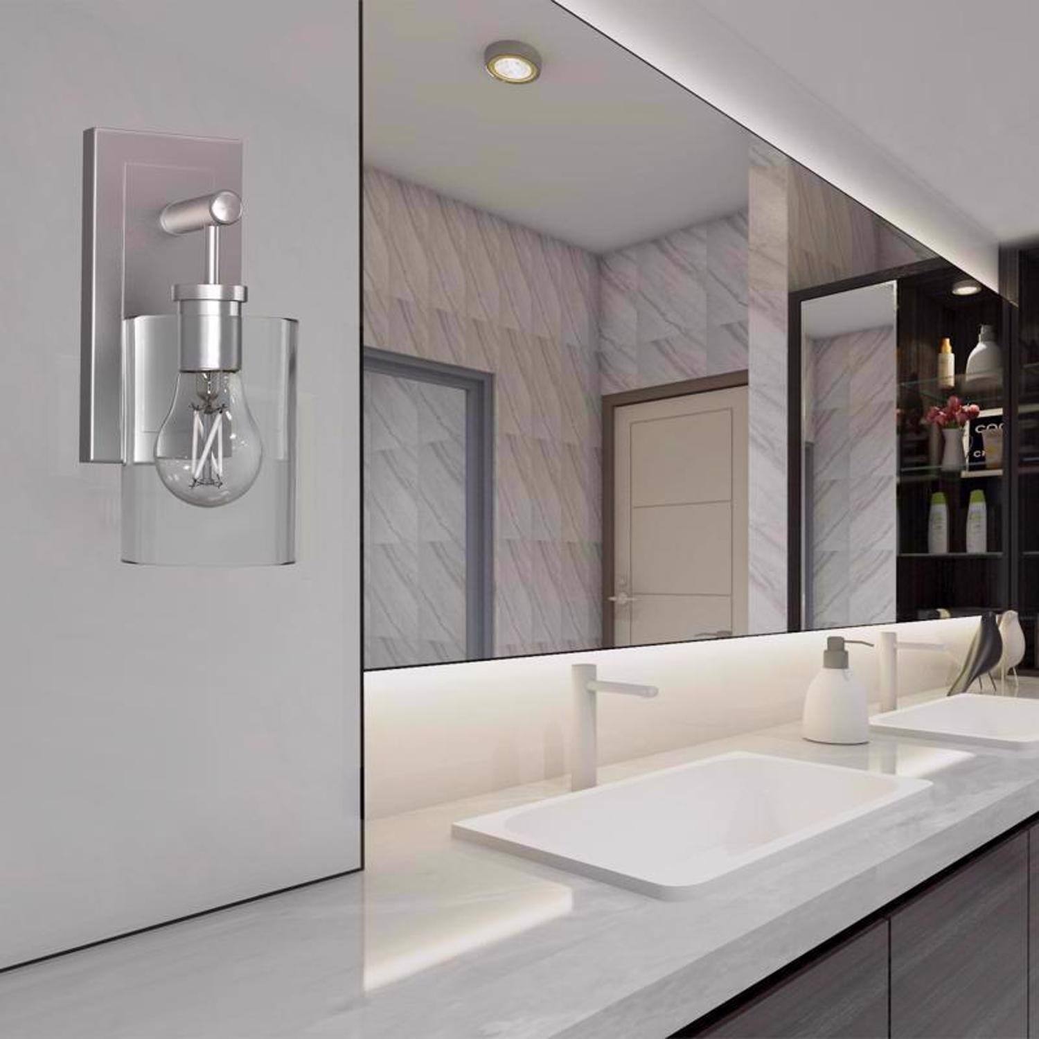 Left. FEIT ELECTRIC - Feit White A15 E12 (Candelabra) Filament LED Bulb Daylight 75 Watt Equivalence 2 pk.