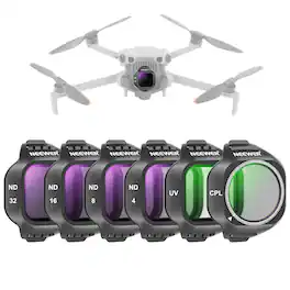 Neewer - 6-Pack Snap-On Filter Set for DJI Mini 5 Pro, UV/CPL/ND4/8/16/32, Multi-Coated