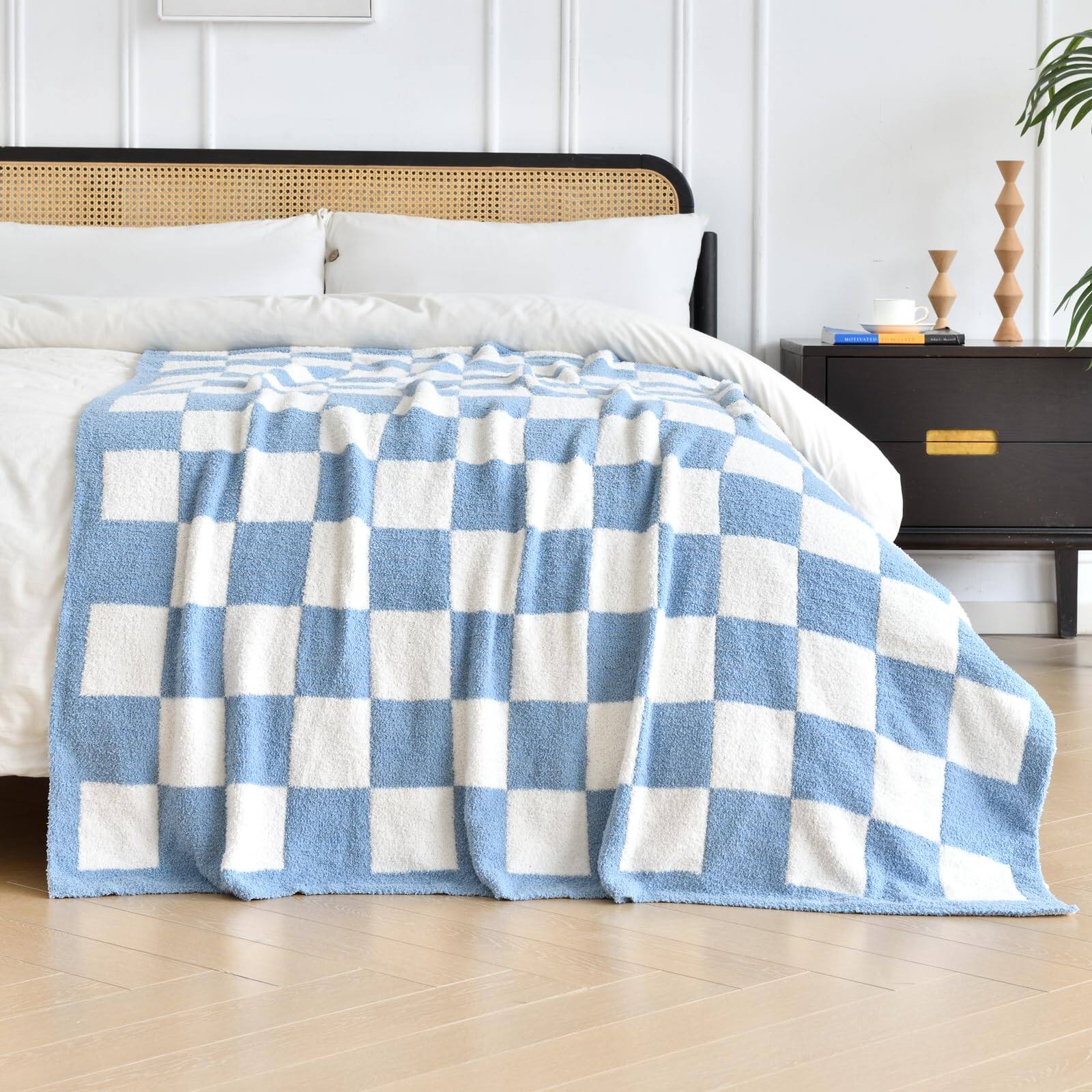 Pacoar Cade Checkered Throw Blanket For Couch Checkerboard Blankets ...