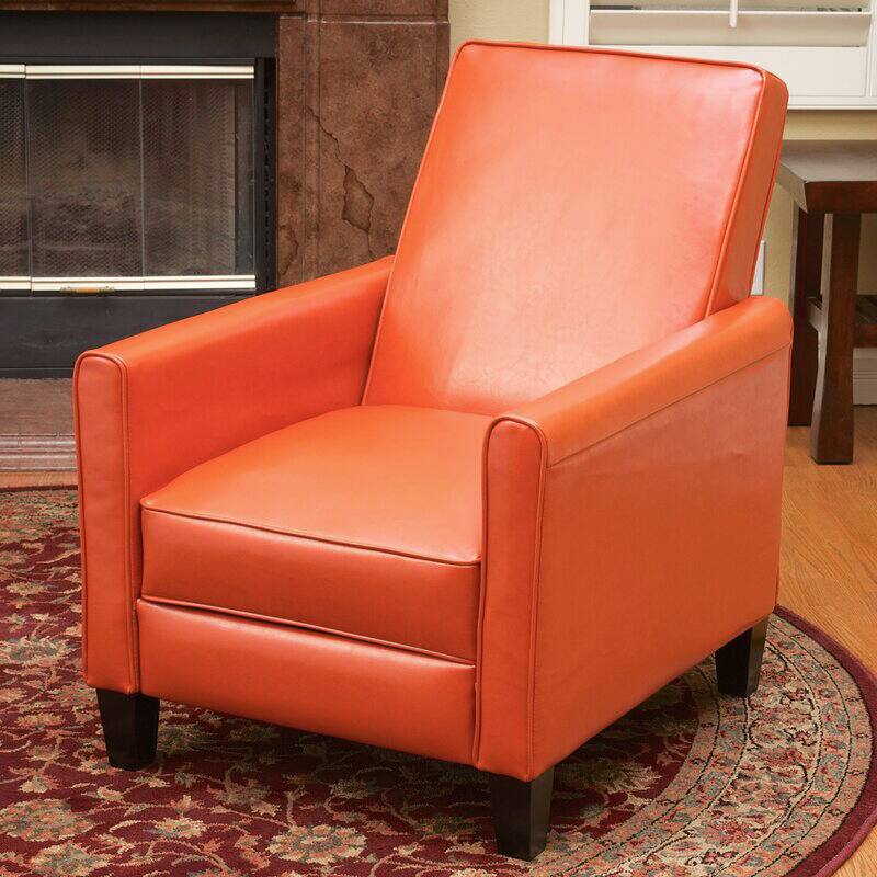 Alt View 1. TinyHomie - Recliner Push Back Chair for Elegant Home Décor Orange - Orange.