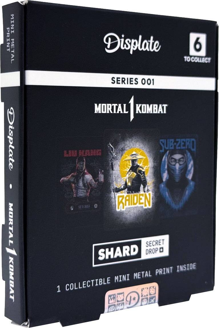 MINI PRINT METAL Displate MORTAL KOMBAT

Displate 6 TO COLLECT SERIES 001 MORTAL KOMBAT SUB-ZERO LIU KANG RAIDEN SECRET SHARD DROP PRINT INSIDE MINI METAL 1 COLLECTIBLE