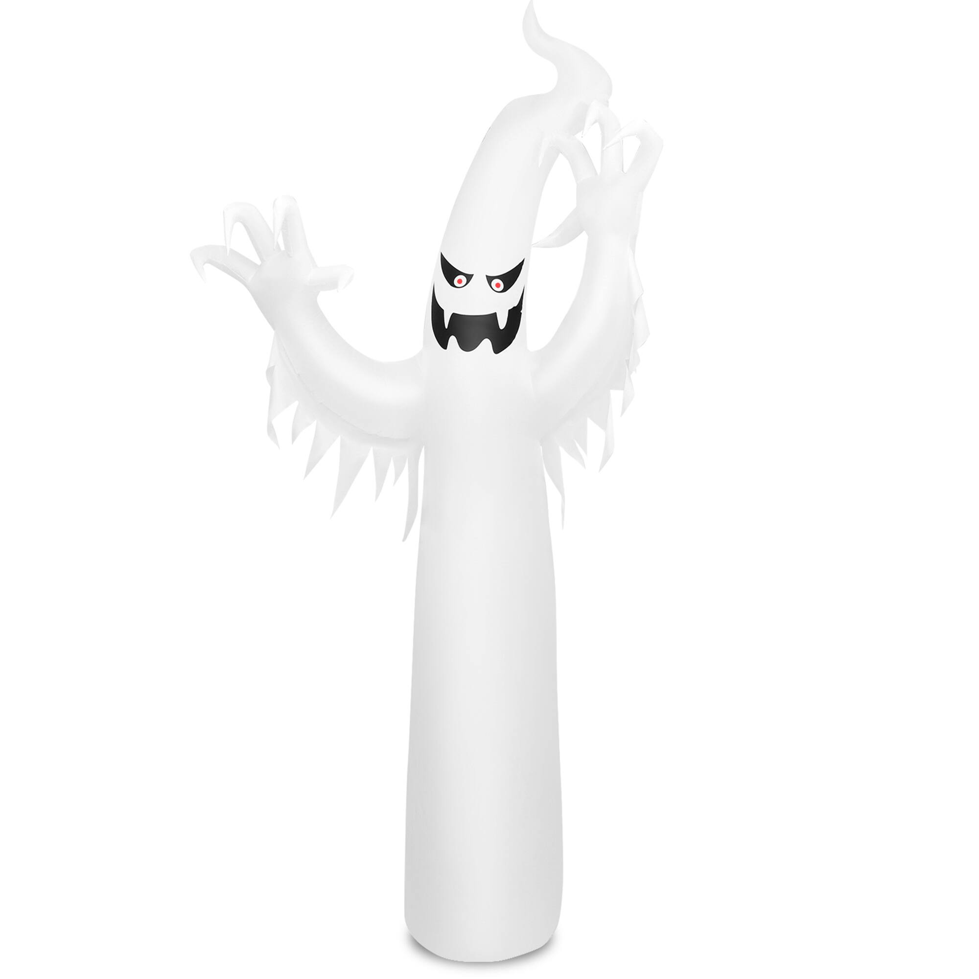 Alt View 8. Gymax - Gymax 12ft Inflatable Halloween Ghost Blow Up Decoration w/ Built-in Flame Light - White.