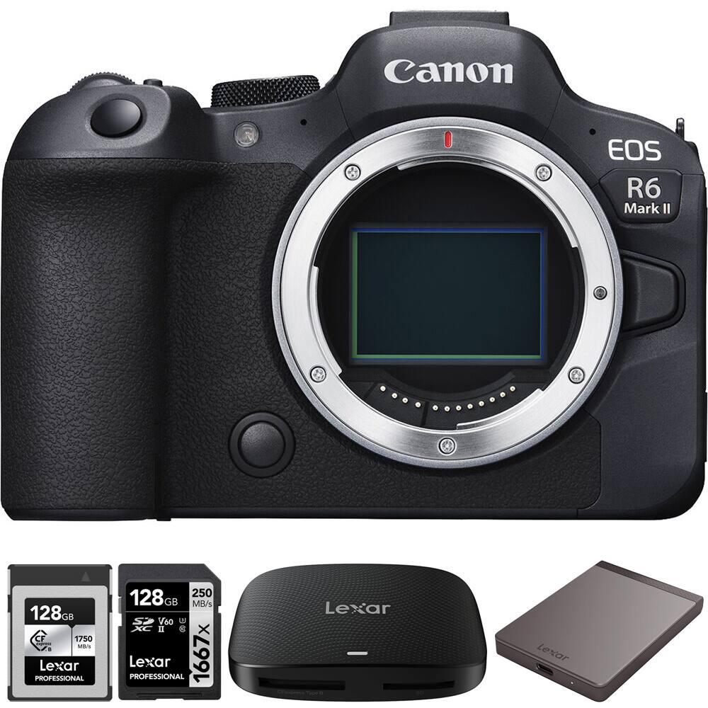 Canon - EOS R6 Mark II Camera Body + 1TB Portable SSD + 128GB CFexpress Card Bundle