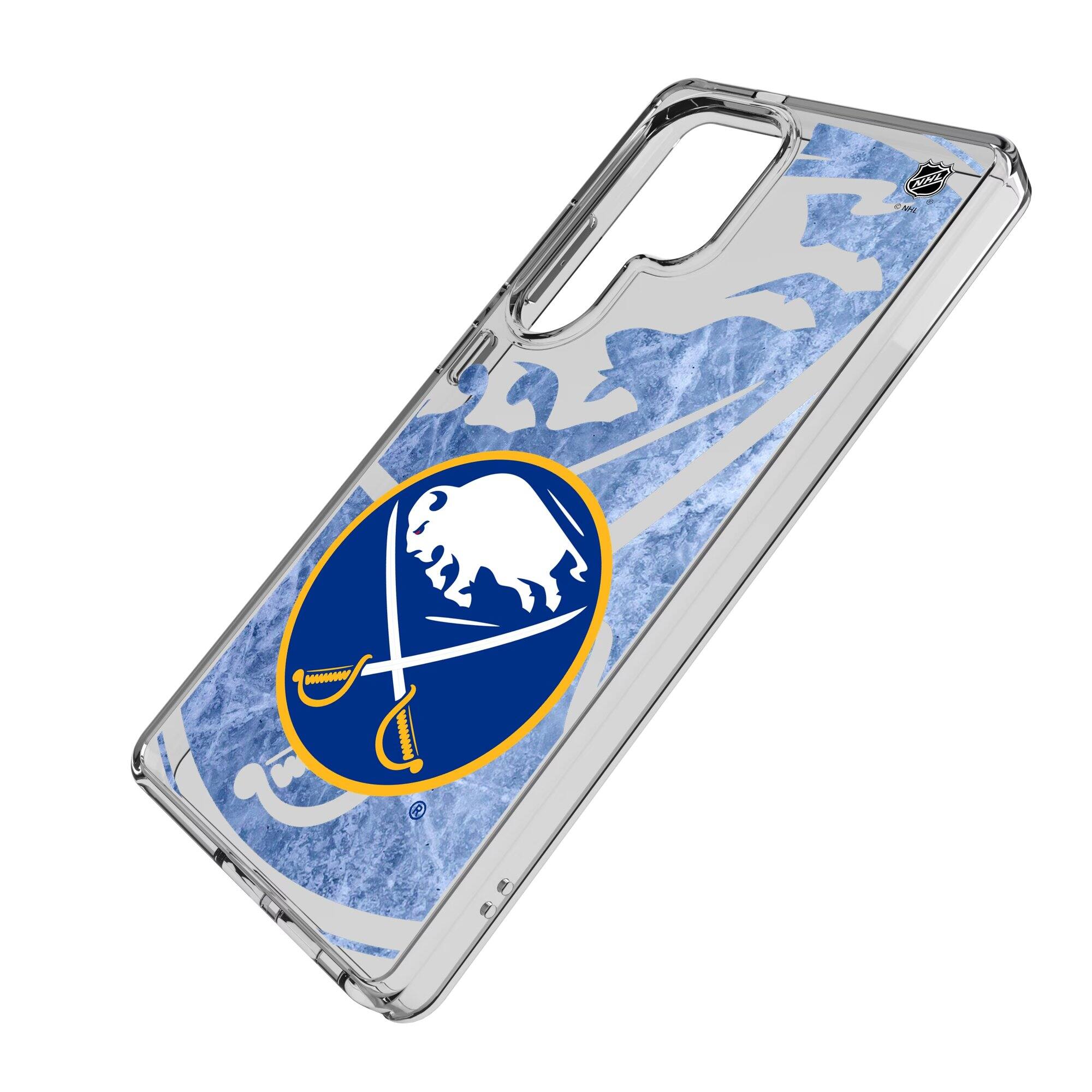 Alt View 1. Keyscaper - Buffalo Sabres Galaxy Clear Ice Case - S24 Ultra - Multicolor.