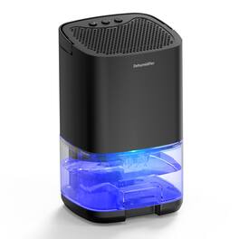 Cluzine - Compact Home Dehumidifier with 7-Color Light, 800ml Tank & Auto Shut-Off