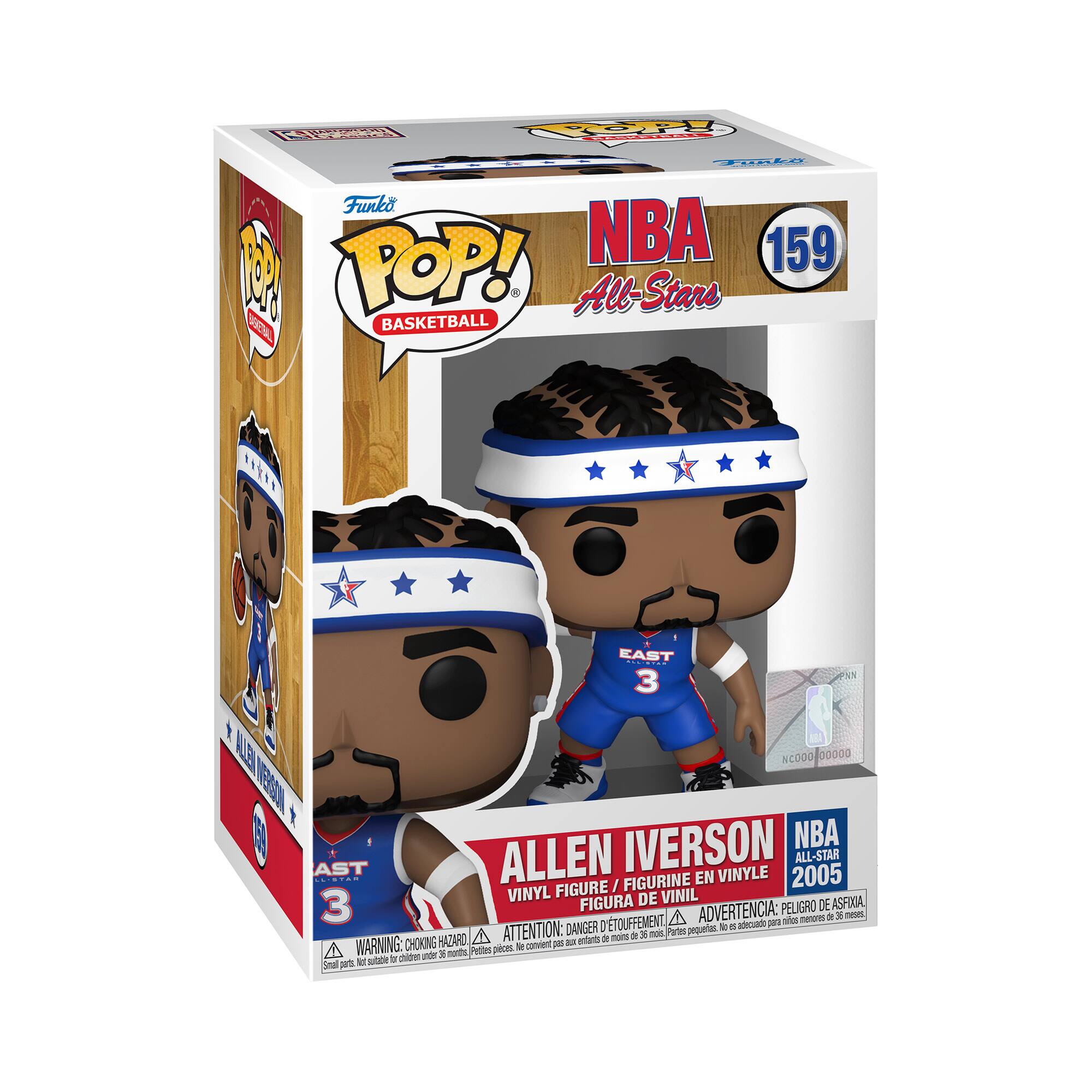 AAA | 1ie PulEn Funko NBA 159 1 POP! All-Stars A BASKETBALL EAST S 3 NE NCOD 00000 NEON I IVERSON NBA ALLEN ALL-STAR AST VINYLE 2005 - FIGURINE EN FIGURE / VINYL DE VINIL ASFIGIA 3 FIGURA ADVERTENCIA: PELIGRO DE AHOGAMIENTO - CHOKING HAZARD - ATTENTION: DANGER - WARNING: Small parts.