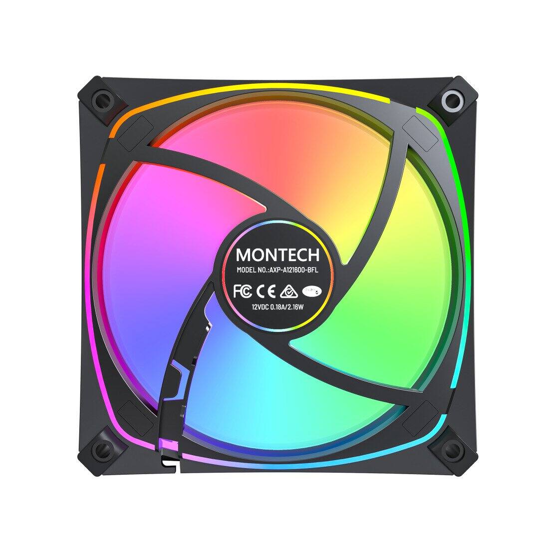 MONTECH  
MODEL NO.: AXP-A121600-BFL  
FC CE 12VDC 0.18A/2.16W
