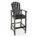 Front. Costway - Costway Outdoor HDPE Bar Height Stool Patio Tall Chair Armrest Footrest All Weather - Black.