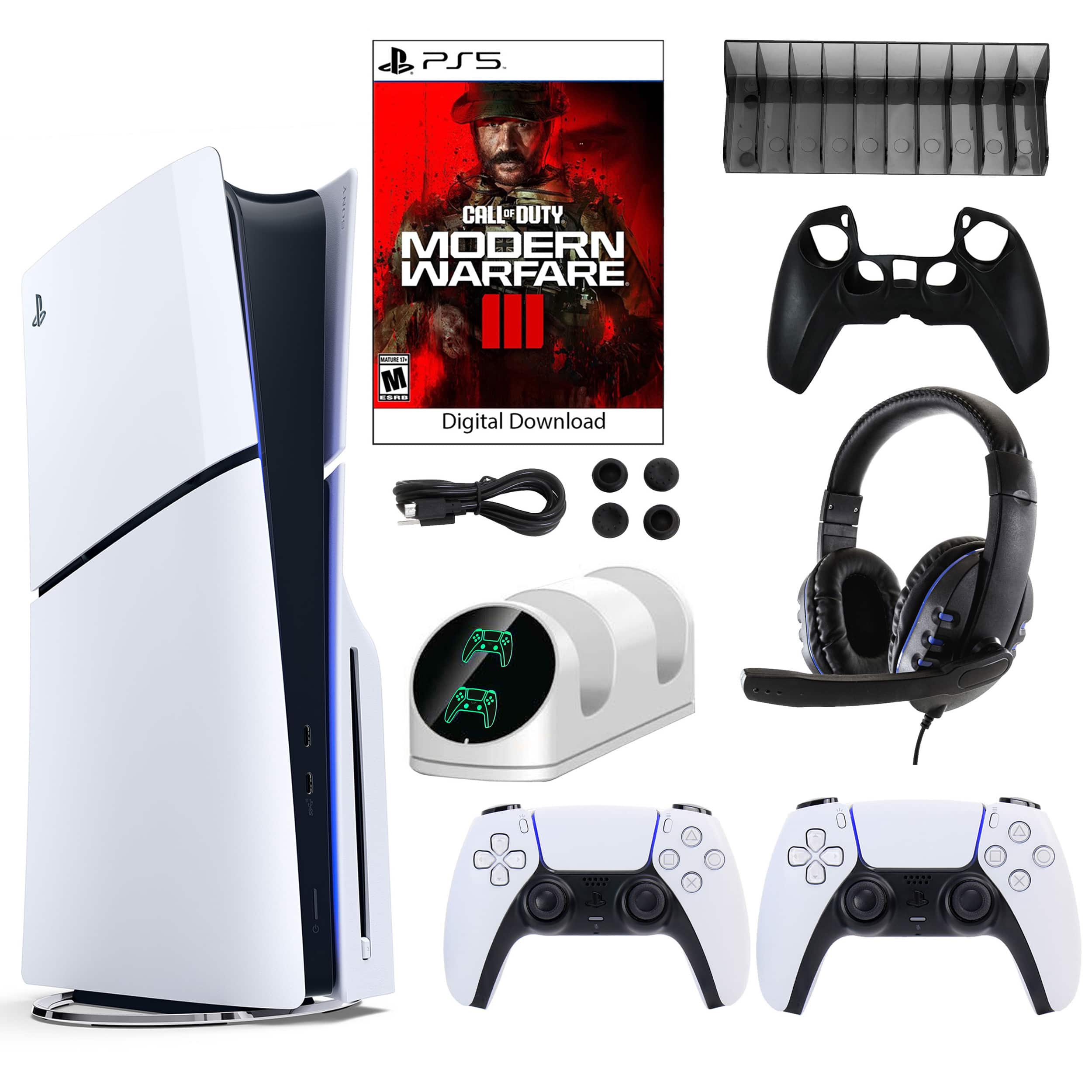 PS5 COD III Console with Extra Dualsense Controller and Accessories Kit - PlayStation 5