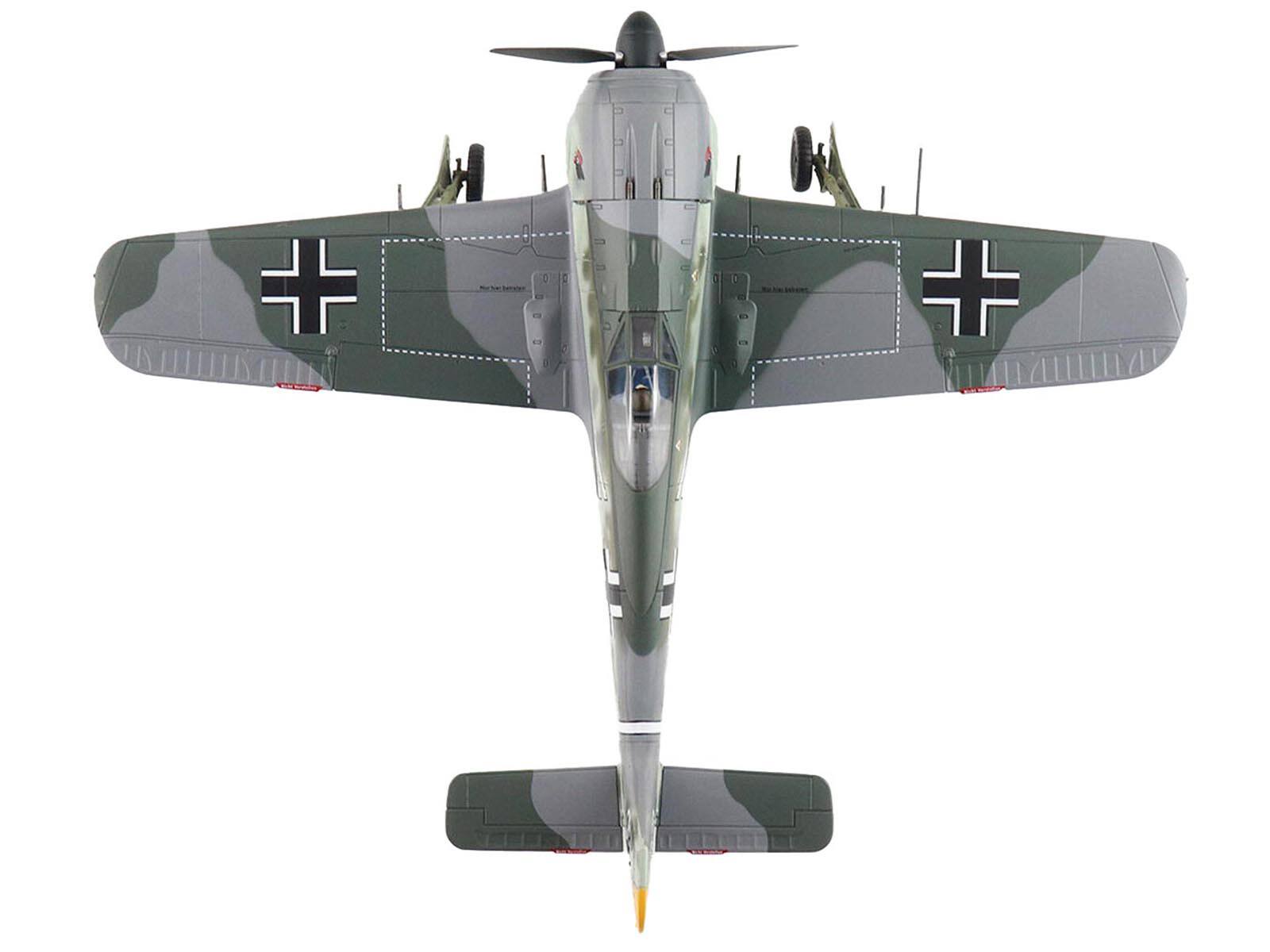 Left. Hobby Master - Focke-Wulf Fw 190A-3 "III/JG 2 Cmdr Hptm. Hans Hahn WWII" German Luftwaffe "Air Power Series" 1/48 - Multicolor.