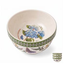 Portmeirion - Botanic Garden Etchings 5.5" Stack Bowl, Hydrangea/Yellow Jasmine - Multicolored