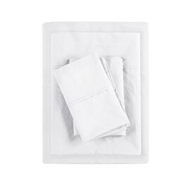 Gracie Mills - Clementine 200 Thread Count Year-Round Cotton Percale Sheet Set - White