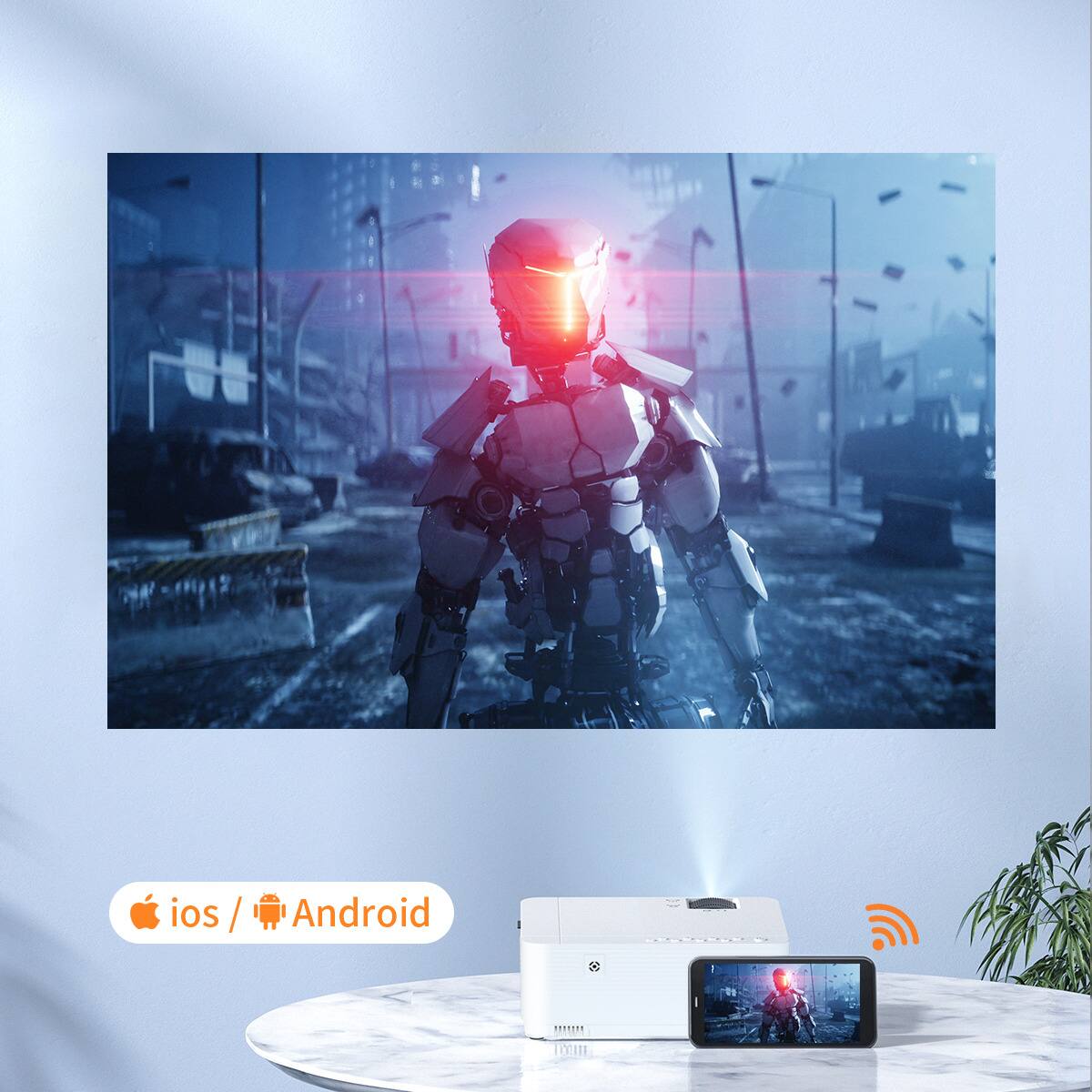 Alt View 14. Vankyo - Leisure 470 Pro Native 1080P Wireless Single LCD Mini Projector - White.
