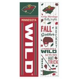 Evergreen Enterprises - Minnesota Wild 47" Double Sided Fall Leaner Fan Sign - Multicolor